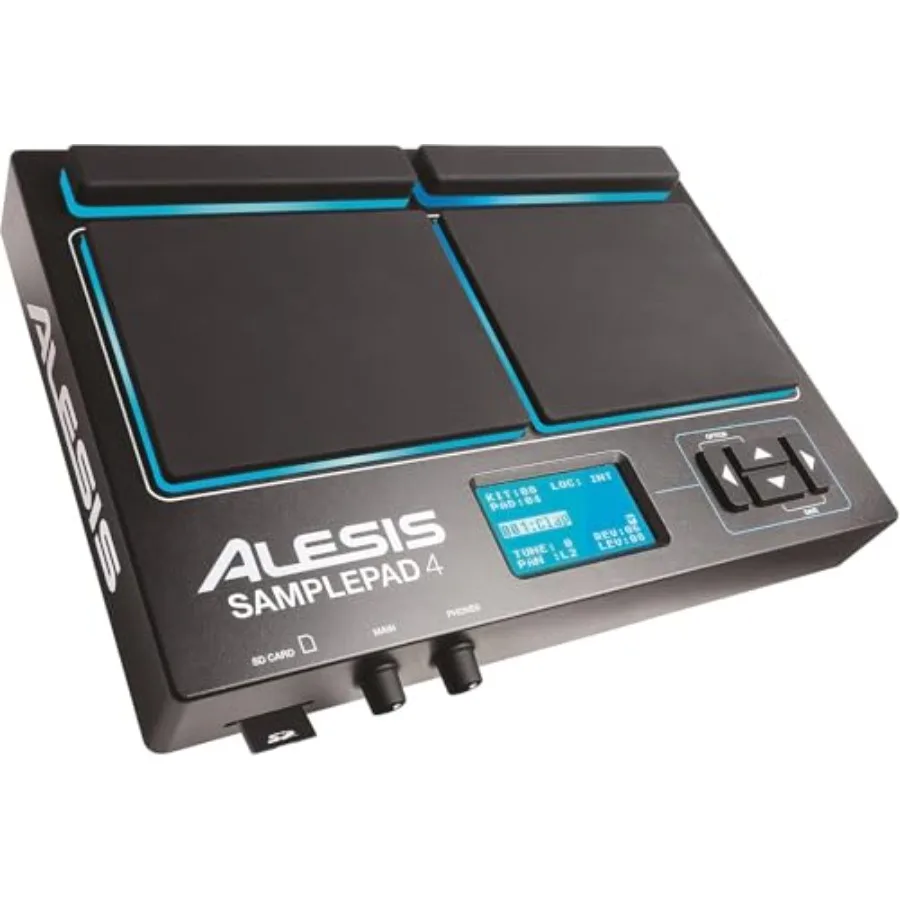 

Alesis Sample Pad 4 Compact Percussion Instrument with 4 Velocity-Sensitive Pads 25 Drum Sounds SD/SDHC Card Slot Black
