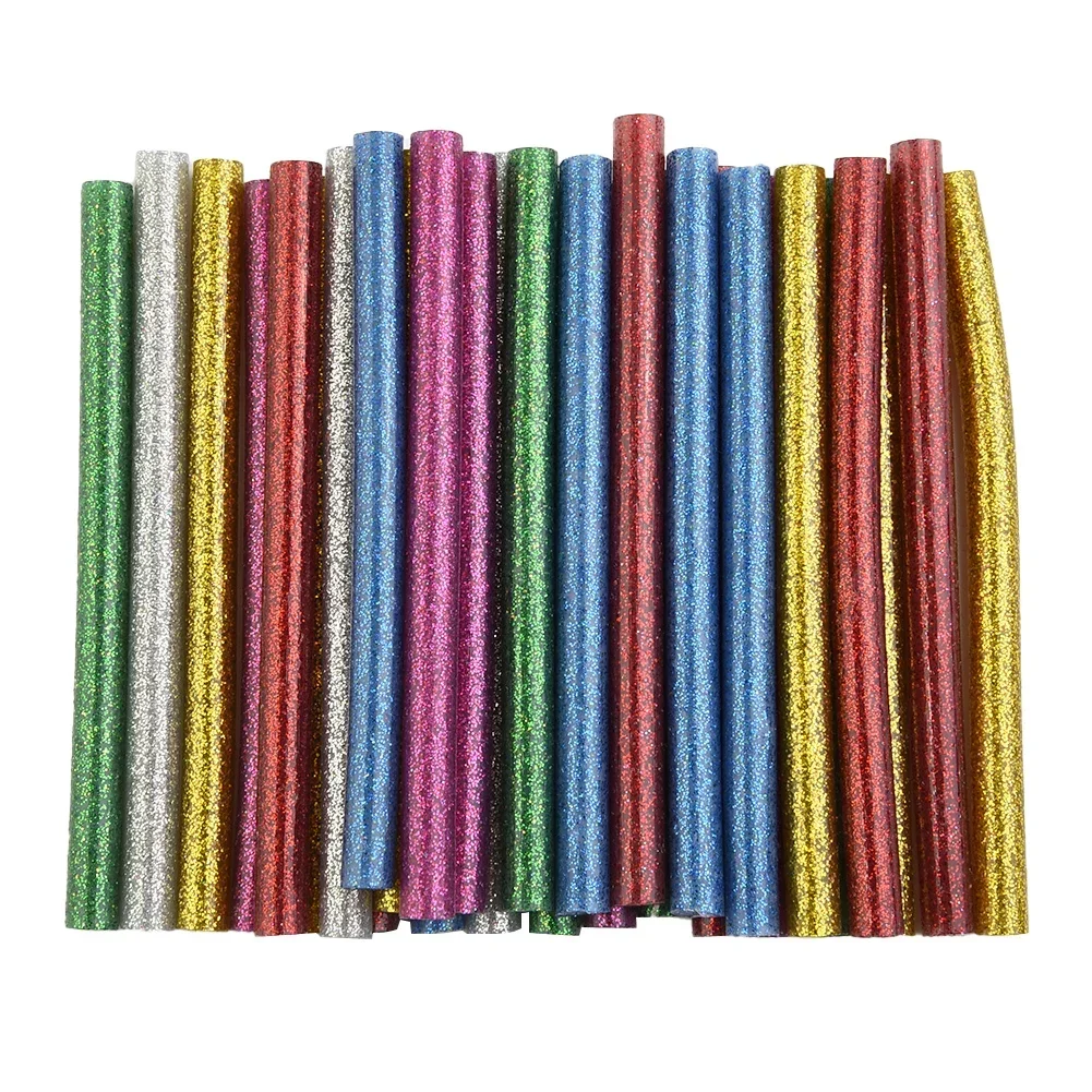 

30 Pack Glitter Infused Hot Glue 7mm x 100mm for Bonding Wood Plastic Paper Ceramics Fiber and Small Electronic Parts