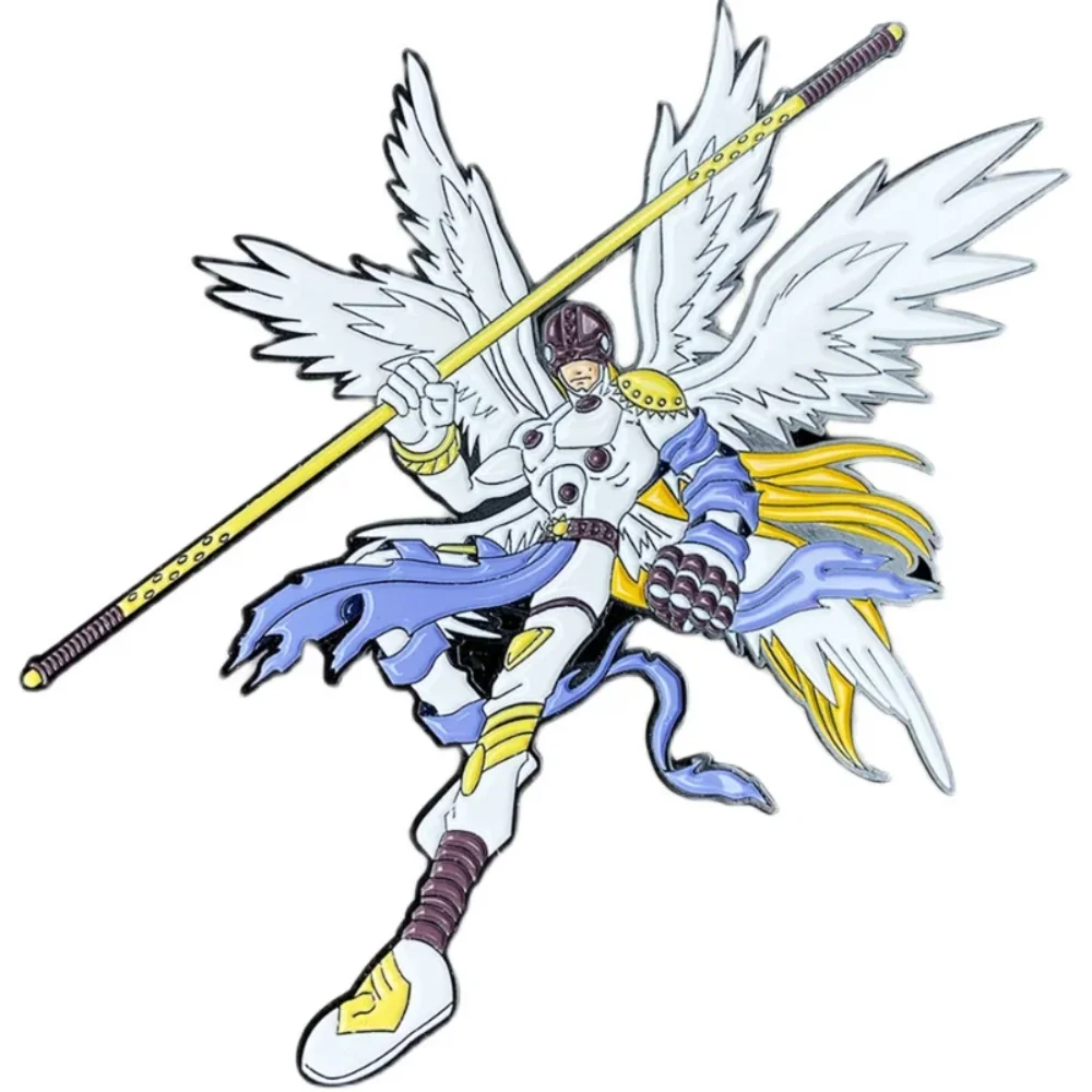 Cartoon Anime Digimon Figure Angemon Painted Pins Badge Brooch Figure Fashion Ornament Pins Brooches on Clothes Accessories Gift