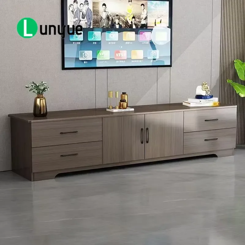 Solid Wood Modern TV Cabinet Floor Storage Unit Multifunctional Living Room Locker Eco Friendly Home Furniture for TVs Over