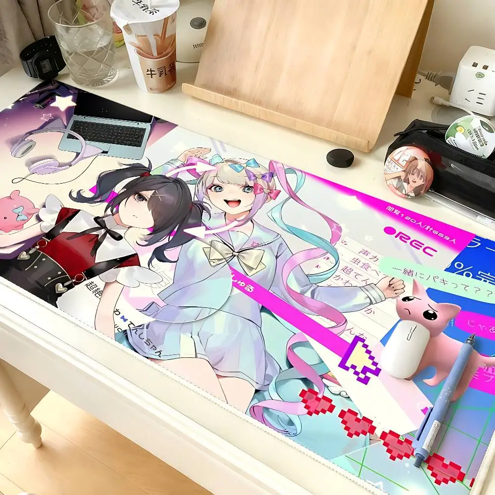 

Cute H-Needy Streamer Overload-S Mouse Pad Computer Mat Deskpad Laptop Keyboard Mat Office Large Landscape Mousepad