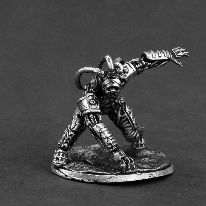 Cupronickel الجندي عمل أرقام نموذج مستقبلية التكنولوجيا Cyberpunk لعب الأولاد سطح المكتب مجلس لعبة قطع زخرفة صغيرة الملحقات #4