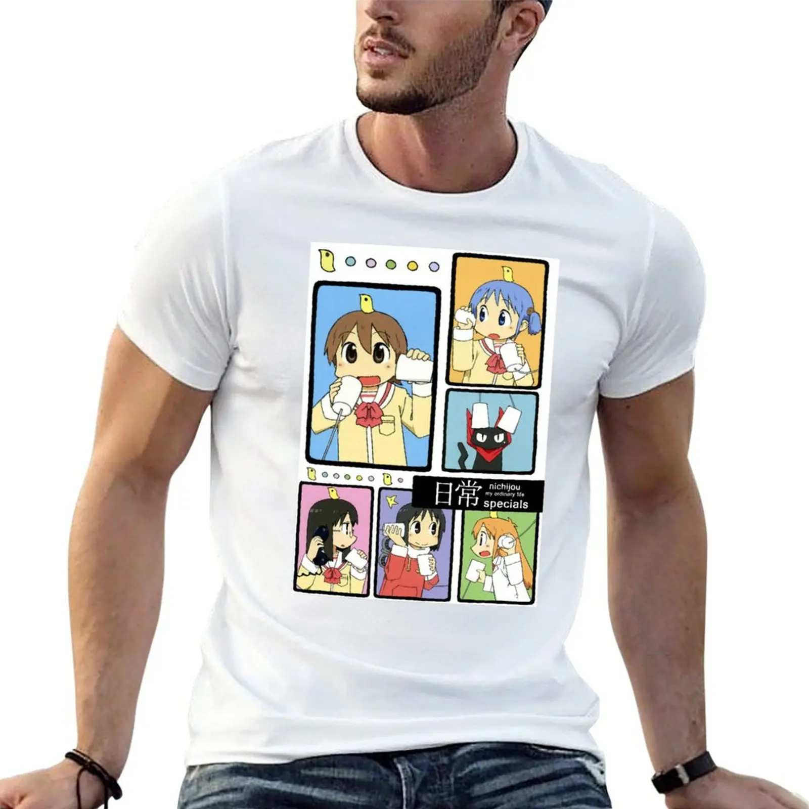 

Nichijou - poster T-Shirt man t shirt graphic t shirt man luxury T-Shirt
