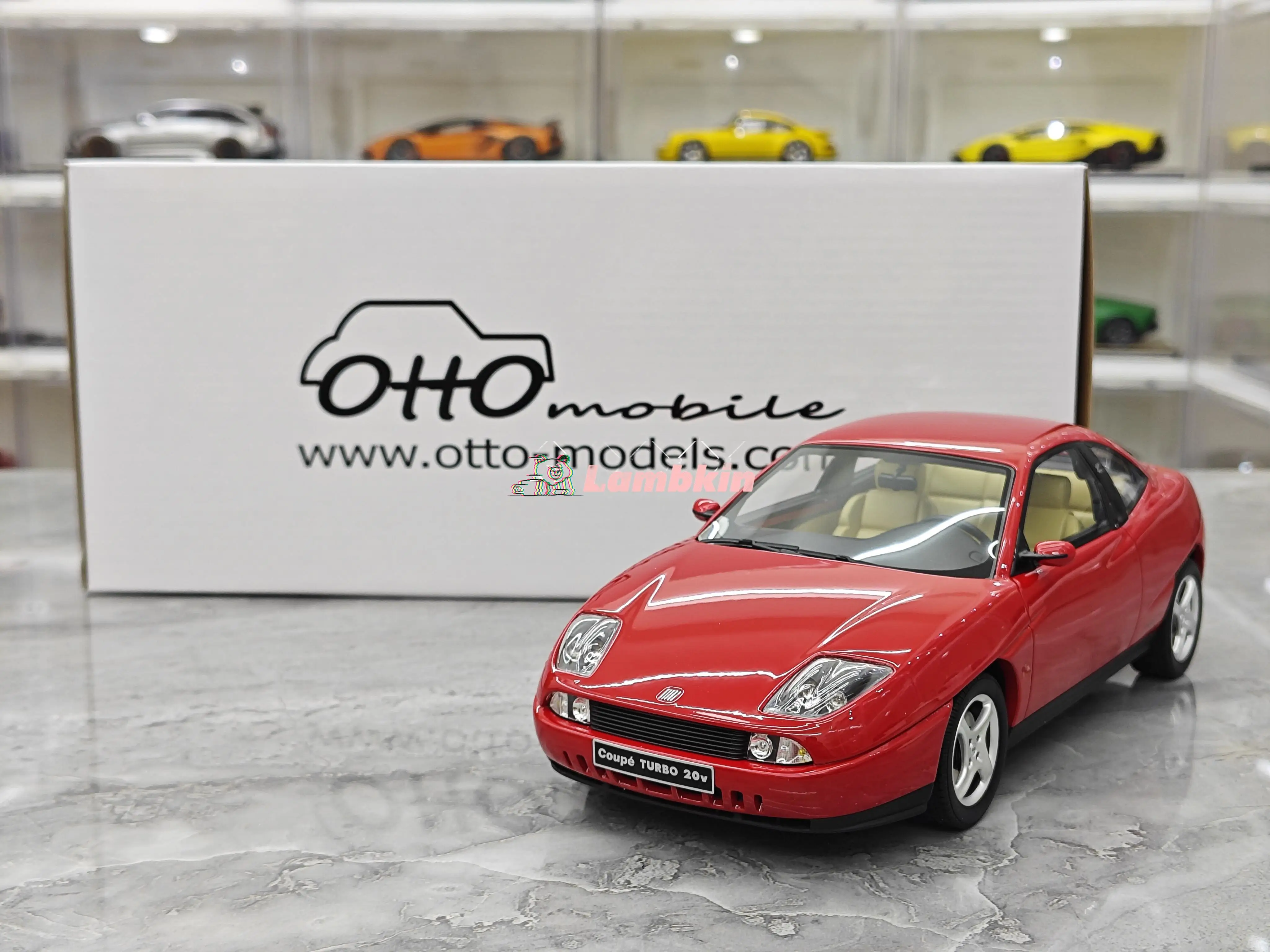 OTTO 1/18 1997 honda FIAT COUPE TURBO 20V Limited Model samochodu Model z żywicy Dekoracja samochodu nieotwieralny prezent Klasyczny samochód