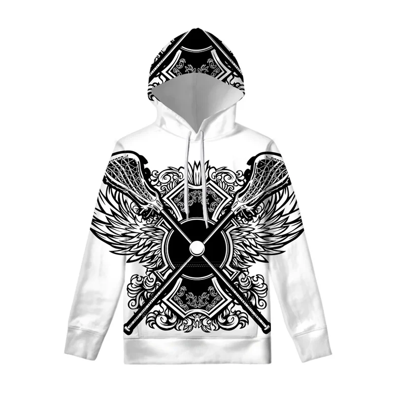 

Fashion Hockey Pattern Hoodies Simple Trend Long Sleeve Mens 3D Printed Sweatshirts Casual Breathable Loose Sports Pullovers