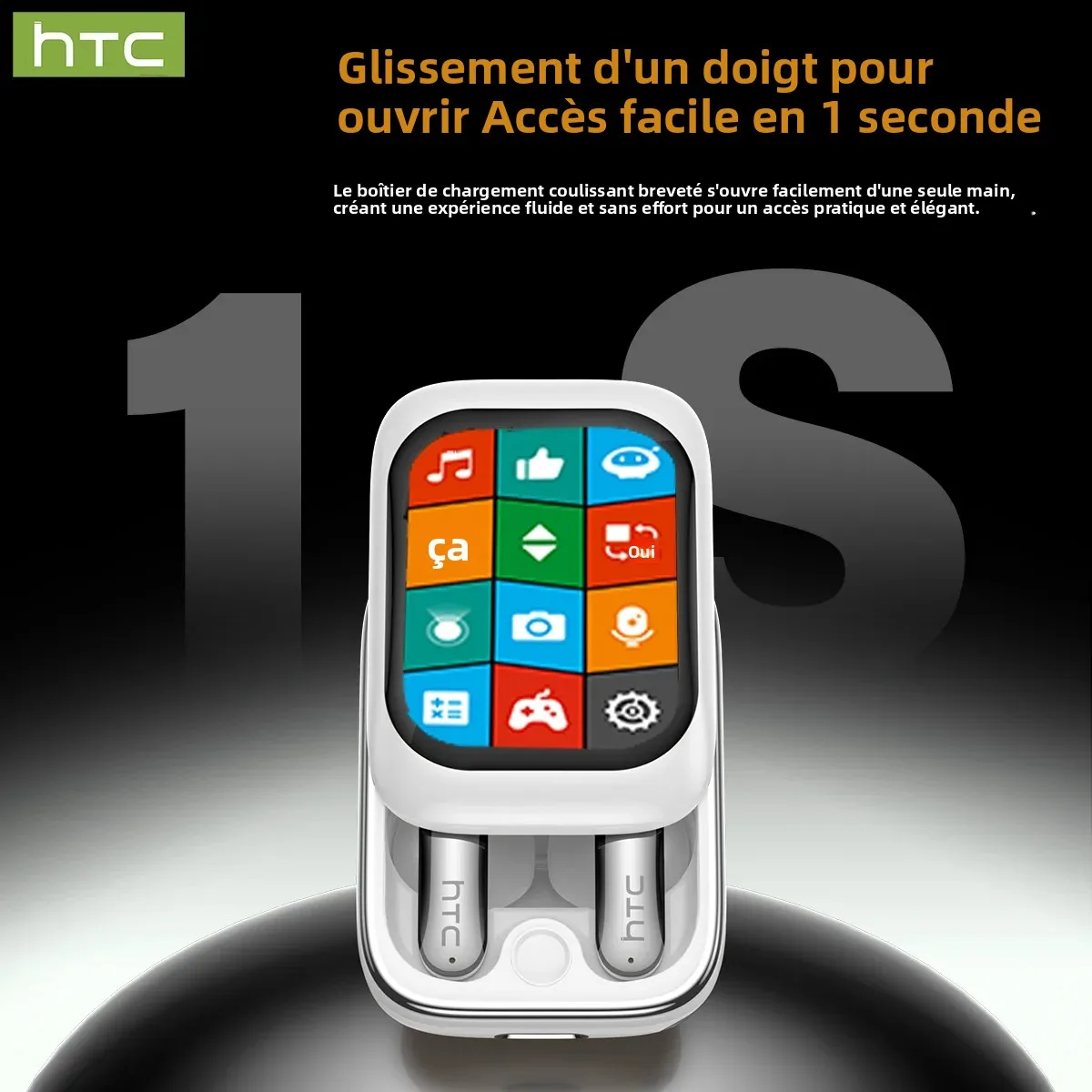 HTC NE48 Bluetooth écouteurs AI TWS écran tactile sport sans fil casque AI traducteur intelligent écouteurs Activebuds
