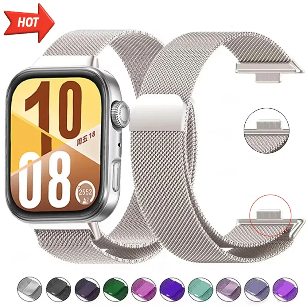 Magnetisches Milanese-Metallarmband für Huawei Watch Fit 5/4/3, atmungsaktives Ersatzarmband, Huawei Watch Fit 5/4 Pro Zubehör