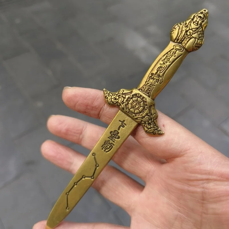 Beidou Seven Star Sword Brass Casting PA Gua Home Living Room Decoration Decoraive Hangings Pendant Tag view 3