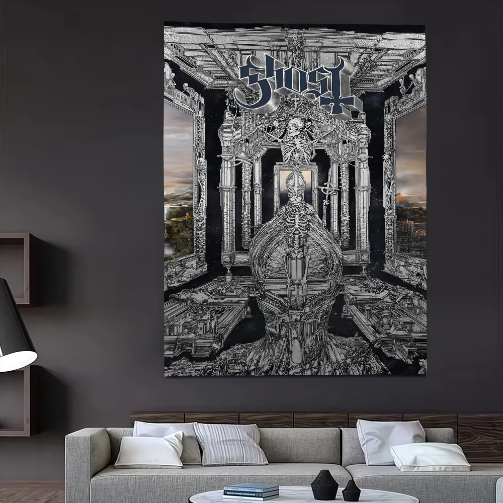 Rock Band Ghost skeleta flag Party Decoration Art Picnic Home Hanging Camping Outdoor Party Banner