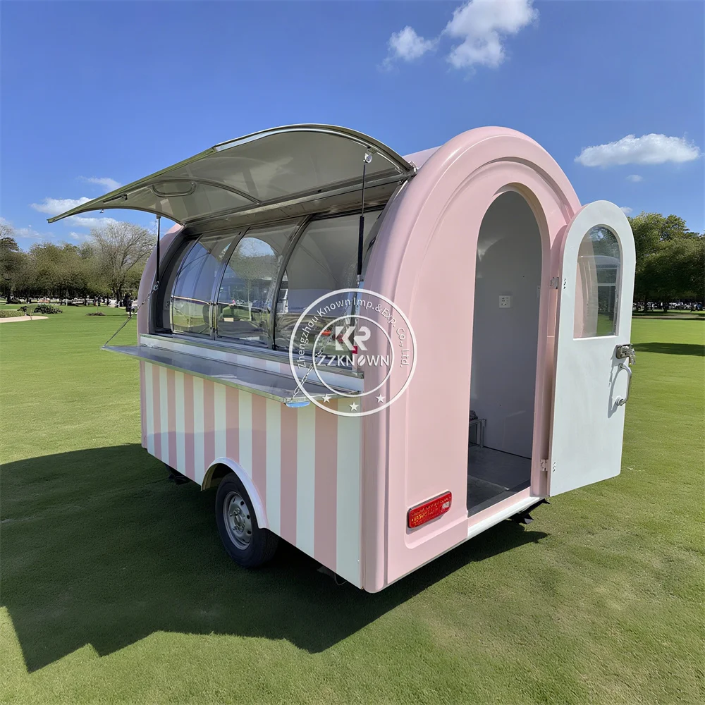 

Concession Catering Food Trailer Coffee Kiosk Custom Street Pizza Ice Cream Cart Mobile Food Truck With Full Kitchen