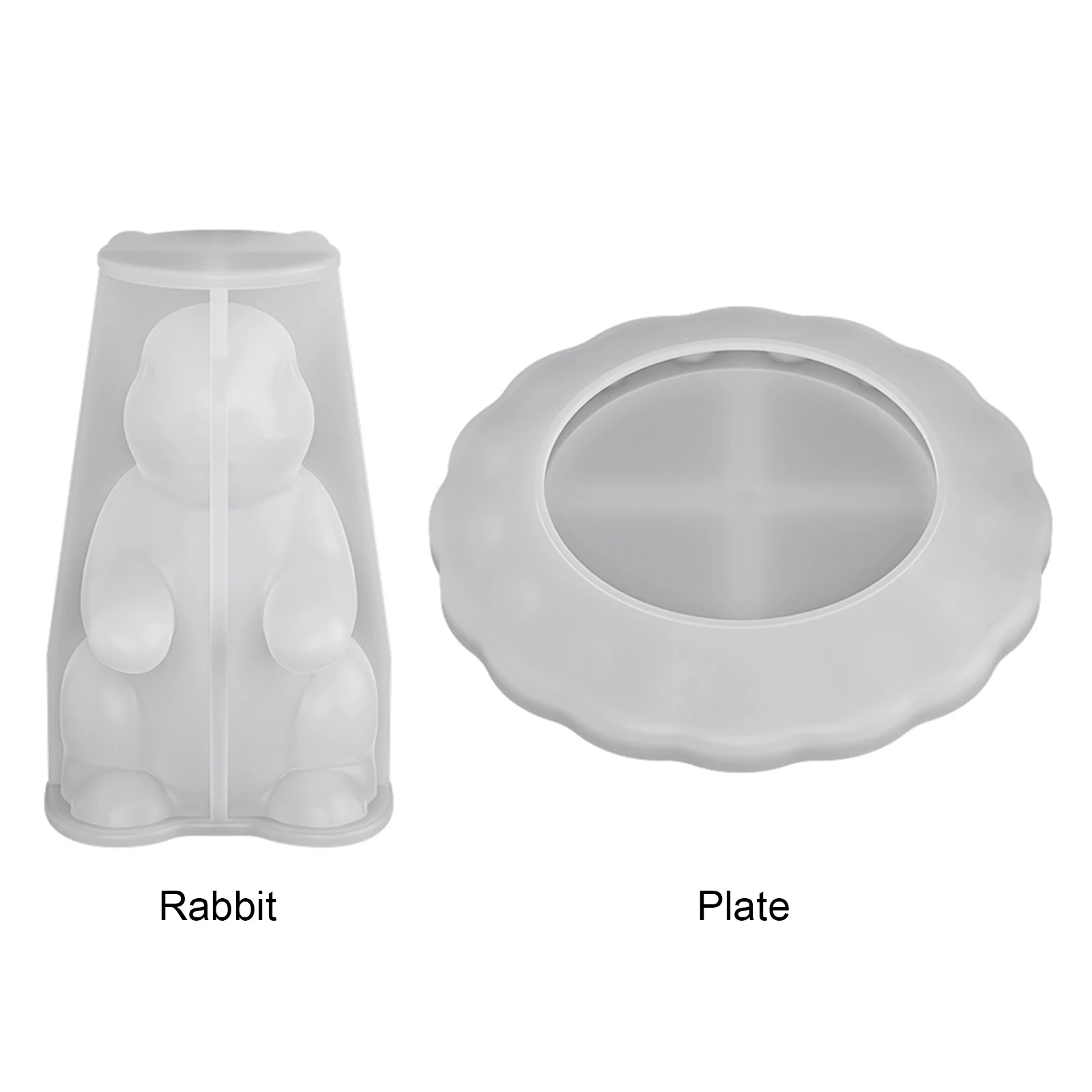 Big Rabbit Silicone Molds DIY Rabbit Offer Ornament Epoxy Molds Home Easter Decorations