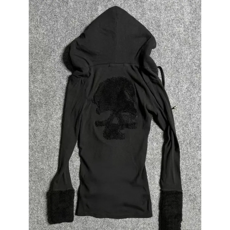 Autumn New Harajuku Style Black Long Sleeve Hoodies American Vintage Subculture Graphic Print Hoodie Women's Y2k Fashion Cloths