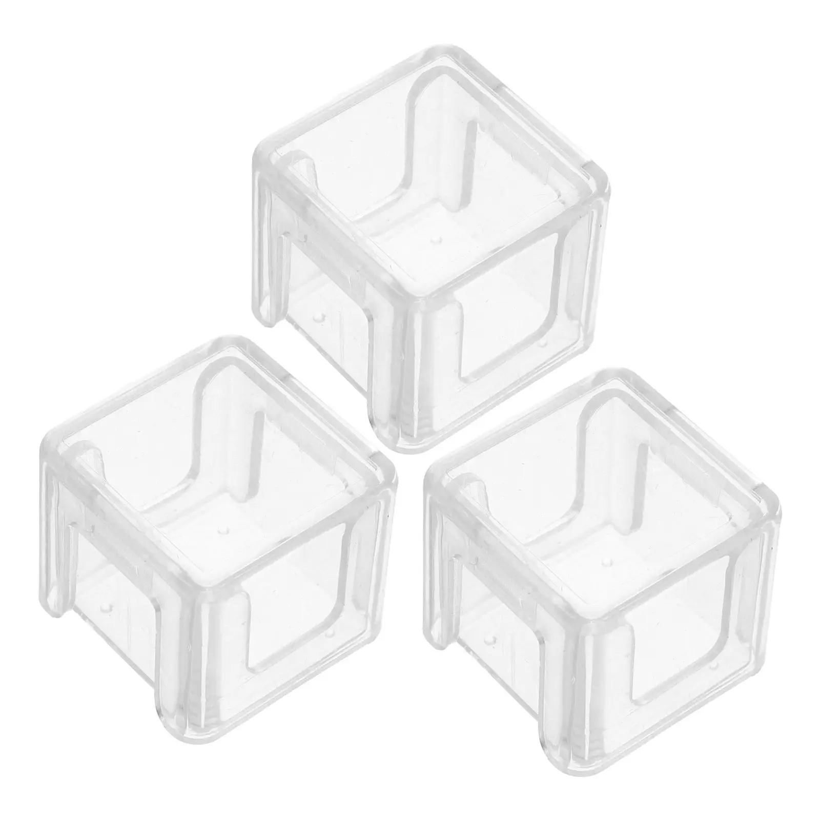 

3Pcs Transparent Acrylic Pool Chalk Box Stable Cube Shape Billiard Cue Chalk Case for Home Tournament Games Pool Accessories