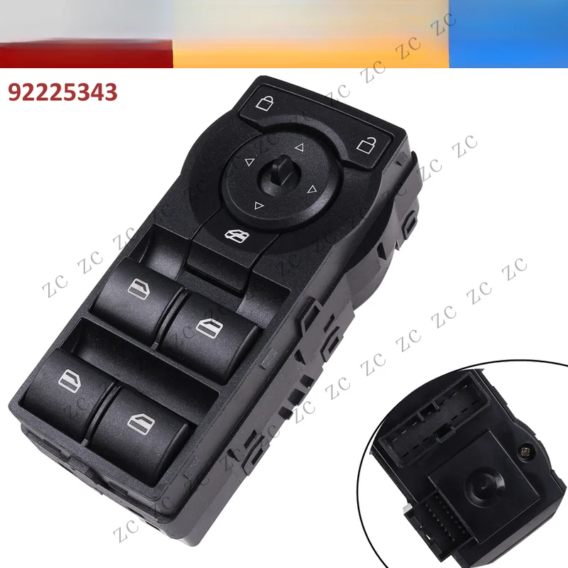S+ 92225343 Master Power Window Switch for Holden Commodore VE W / Red Illumination