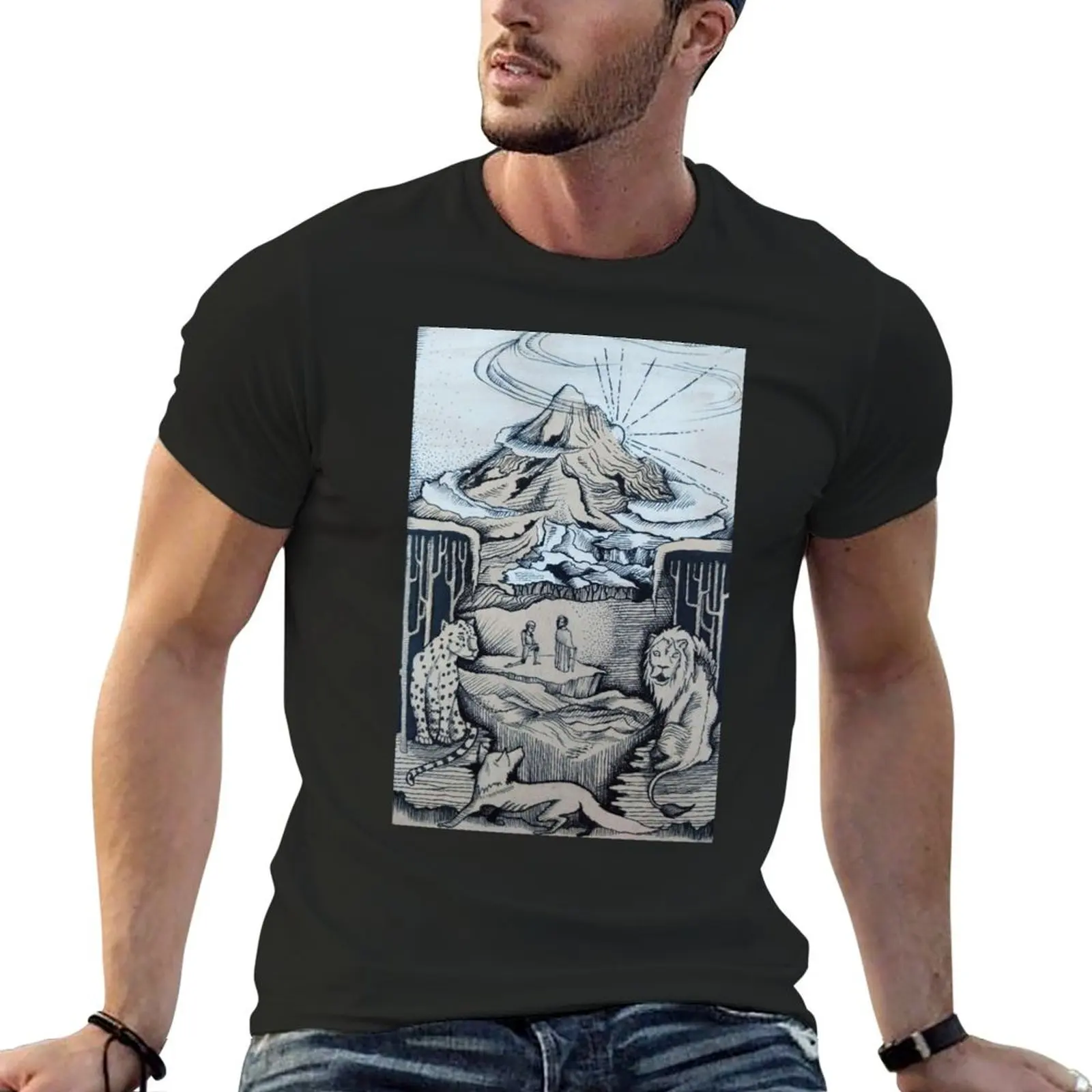 In The Middle of The Journey of Our Life, I Came to My Senses in a Dark Forest T-Shirt graphic t shirts mens clothing