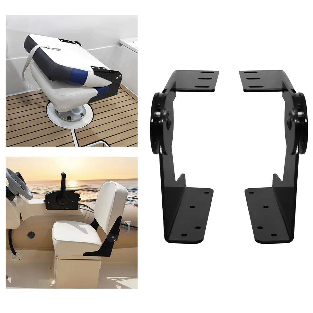 Marine Folding Seat Hinge Heavy Duty for Boat Seat Replacement with 120 Degree Backrest and Scratch Prevention