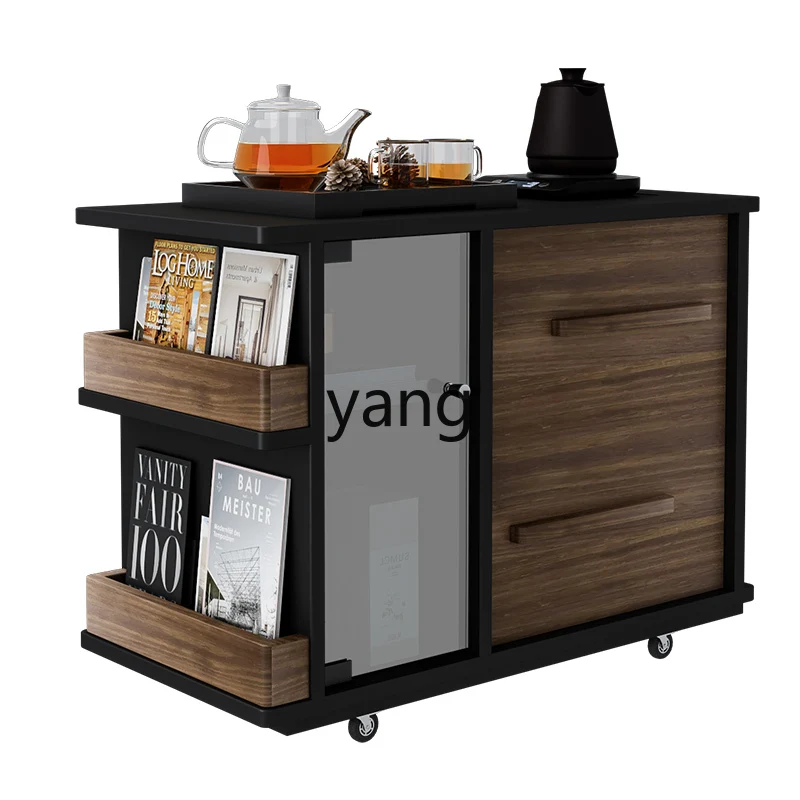 

LMMremovable coffee table trolley living room multi-functional tea storage side cabinet