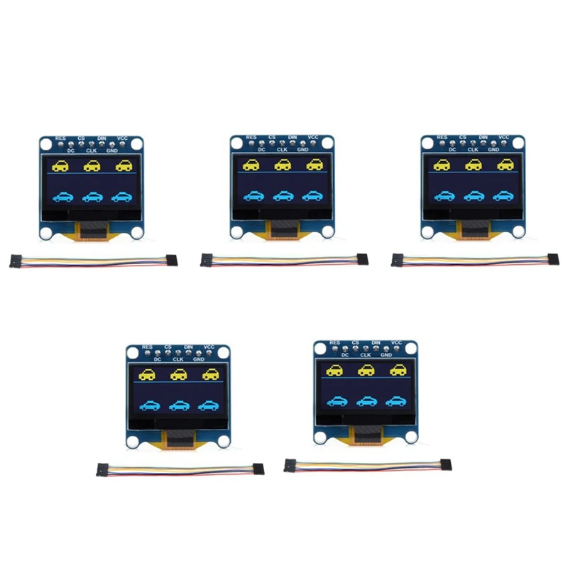 

5 PCS 0.96Inch OLED Display Module Metal 128X64 Resolution For Arduino Raspberry Pi