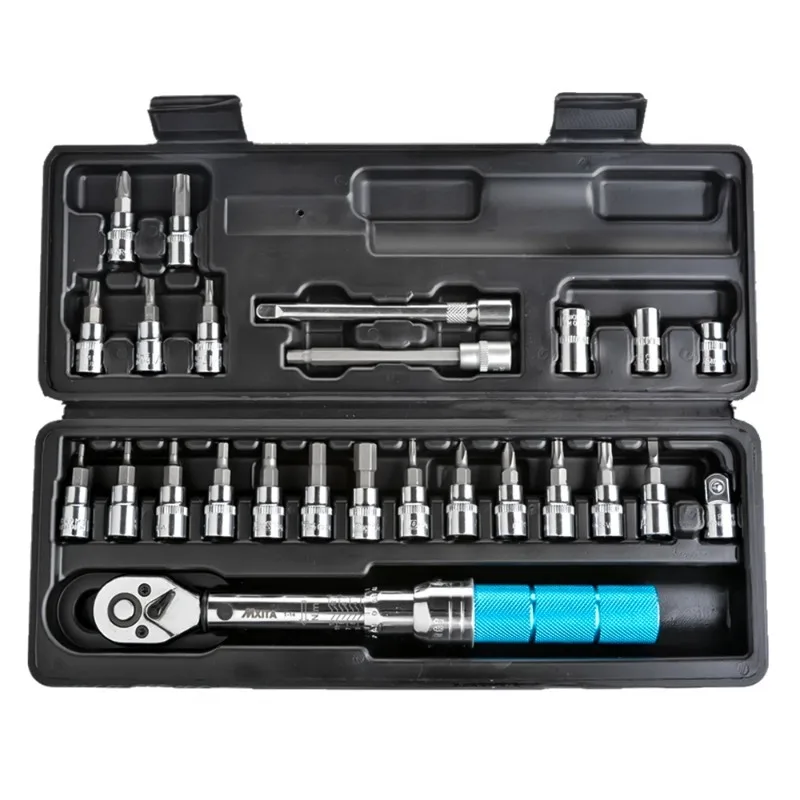 

1/4" 2-14Nm Car Repair Tool Box Spanner Chromium Vanadium Hand Tools And Ratchet Wrench Socket Set