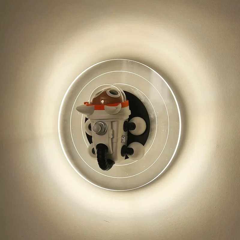 

Meow Star Space Children's Room Decorative Wall Light Modern Minimalist Bedhead Bedroom Light Clothing Hat Room Light Fixture