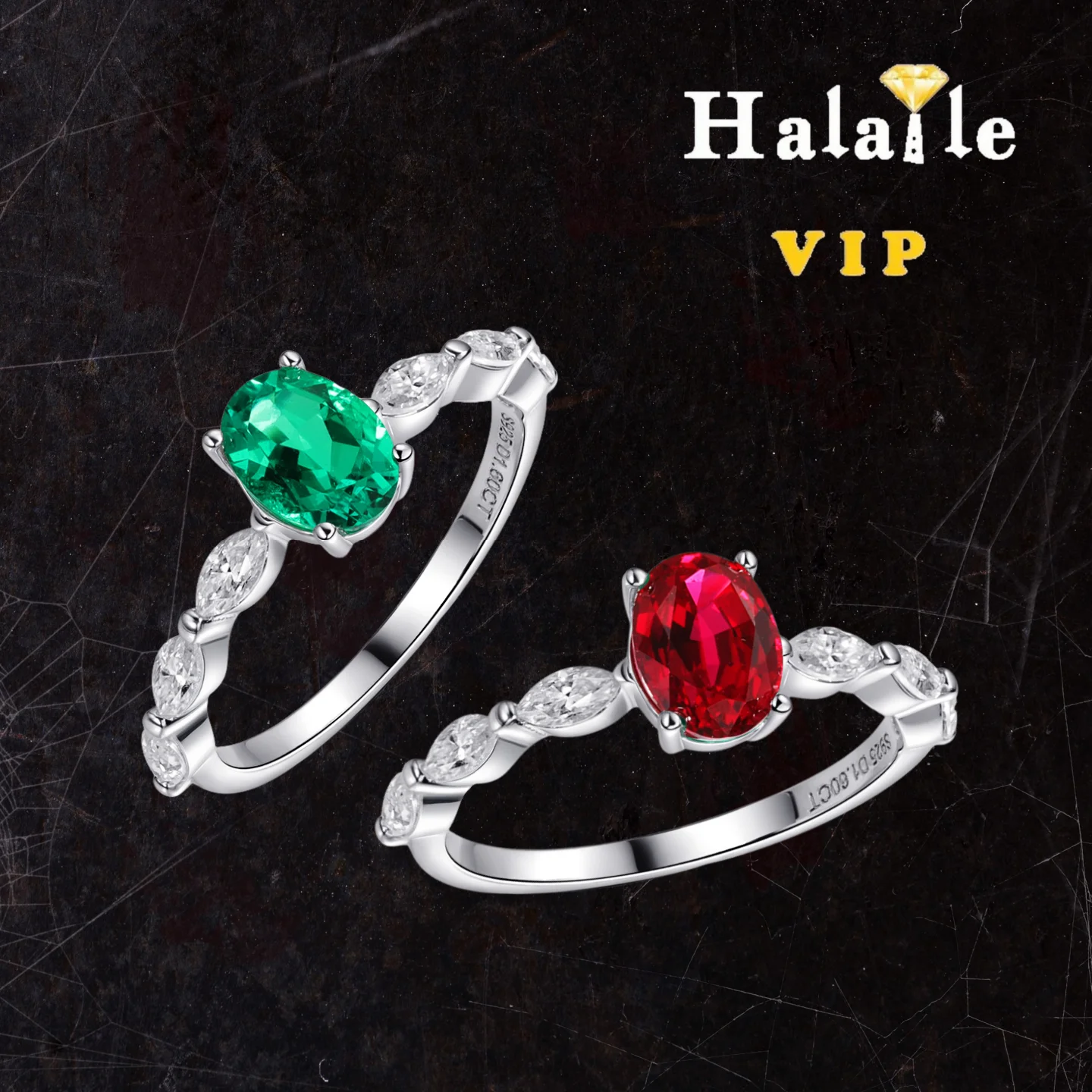 

Кольца Halaile 5*7 мм, 1 карат, созданный в лаборатории шамбиан, изумруд и муассанит для женщин, серебро S925, сверкающие ювелирные изделия, изысканные, элегантные