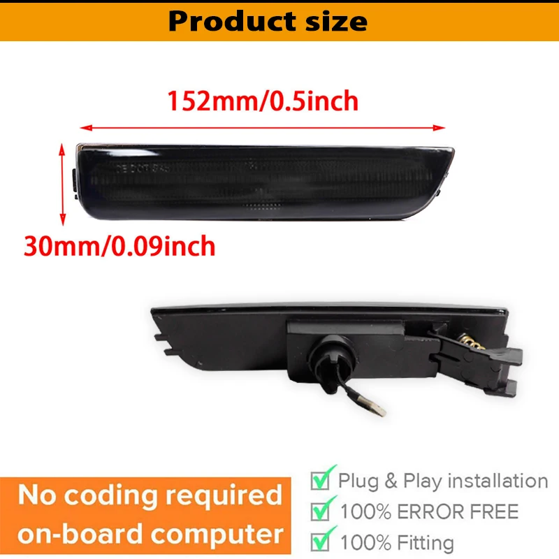 Car Front Rear Bumper Side Marker Lamps For For Volkswagen Passat B5.5 2001-2005,Replace OEM Amber Sidemarker Lamps - view 3
