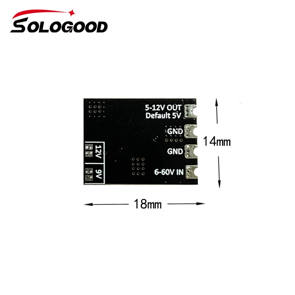 SoloGood 6-60V MICRO BEC a 5V/9V/12V-ADJ 18*14mm para RC modelo avión helicóptero FPV Racing Drones piezas de bricolaje