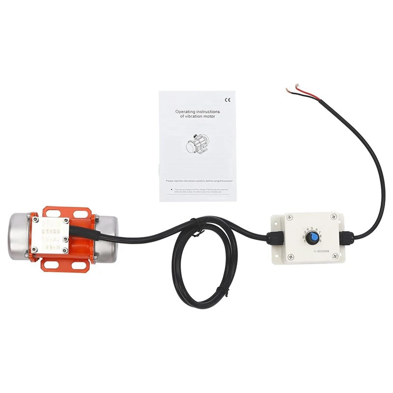 50W DC12V Electric Vibration Motor with Speed Controller Brushless High-Speed Motor Alloy Concrete Vibrator 4000rpm