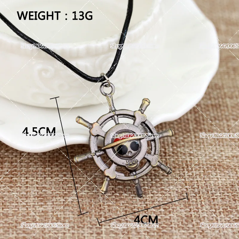 Cartoon Anime One Piece Luffy Pirate King Necklace Retro Skull Pendant for Men Women Fashion Jewelry Charms Accessories Gift