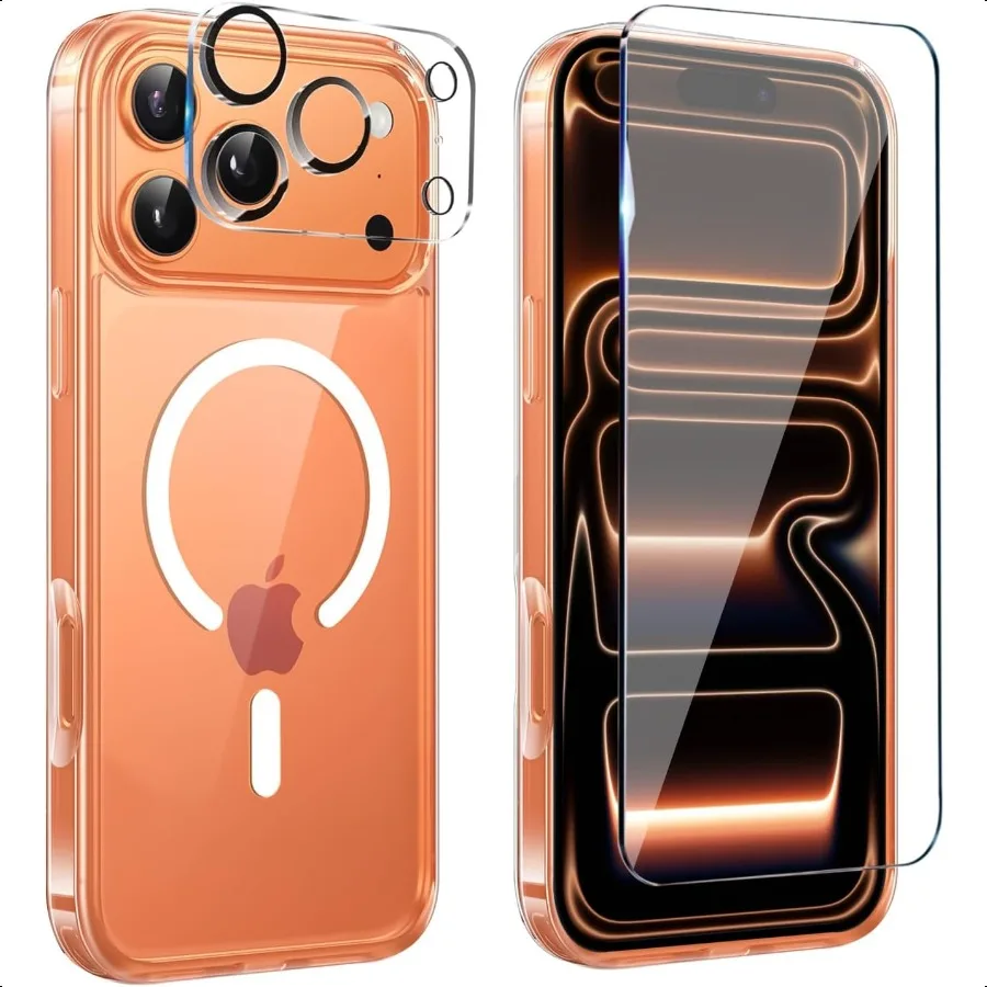Etui na iPhone 17 Pro Max Przezroczyste Magnetyczne Etui na iPhone 17 ProMax z Ochroną Ekranu i Ochroną Aparatu [Kompatybilne z MagSafe]