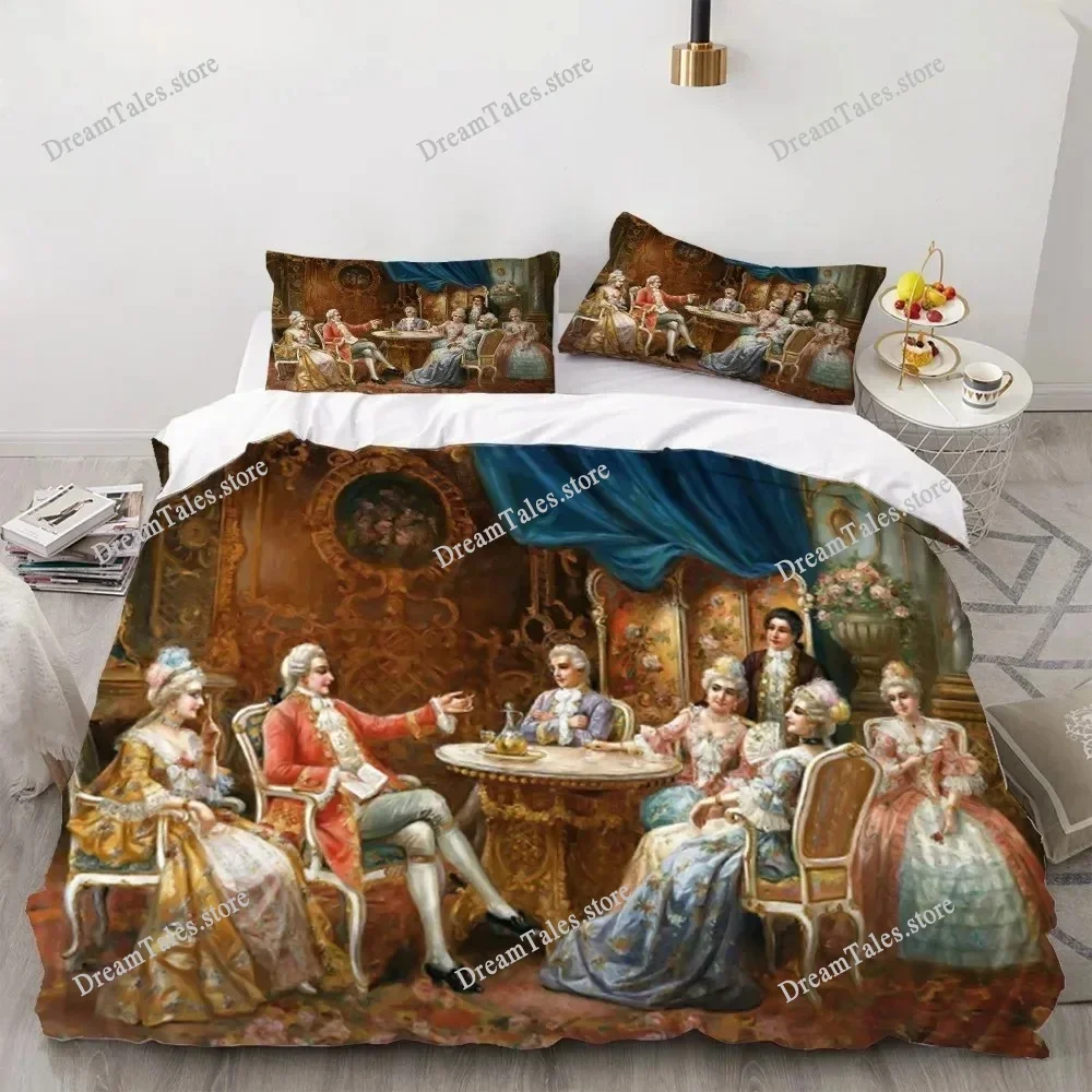 Angel Oil Painting Microfibre Bedding Sets, Children's Birthday Gift with Zip Room Decor for Teenagers Adulte Home Textileextile