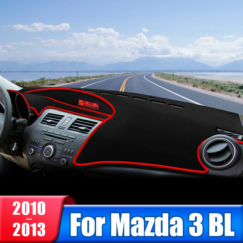 Car Dashboard Cover For Mazda 3 M3 BL 2010 2011 2012 2013 Axela Instrument Desk Sun Shade Mat Dash Non-slip Pad Accessories