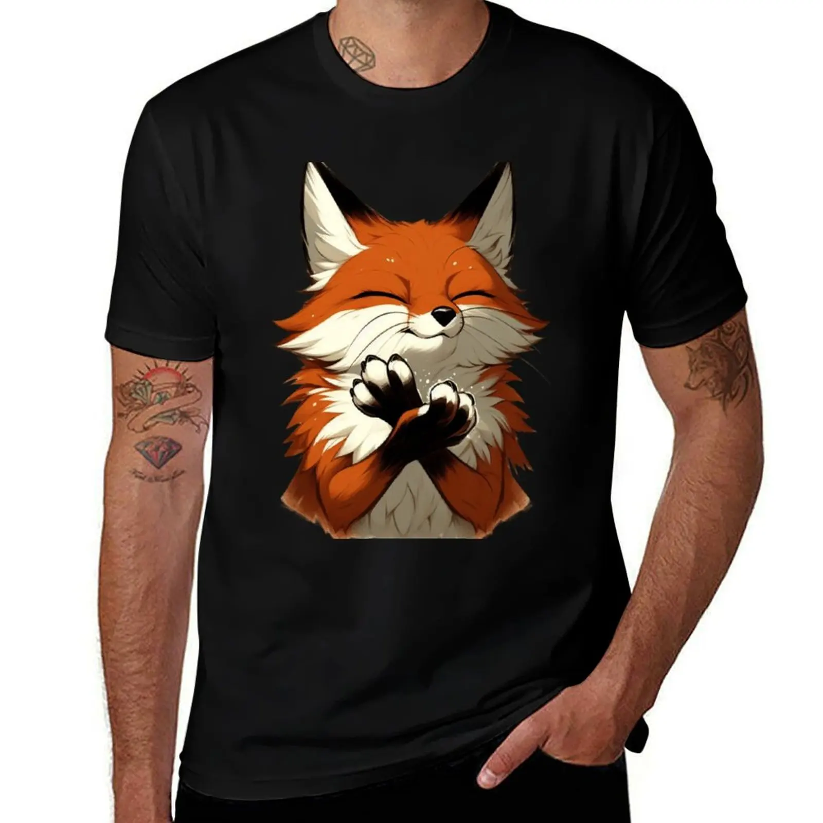 

Adorable fox T-Shirt summer top oversized t shirt shirts graphic tees Personalized t-shirt mens t shirts