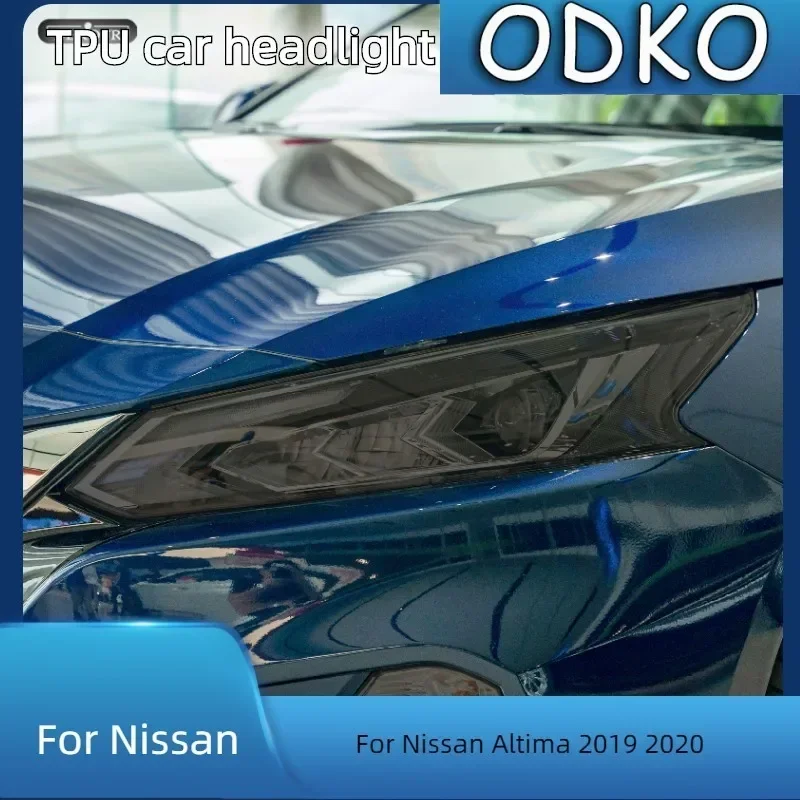 

For Nissan Altima 2019 2020 Car Headlight Protective Tint Film Smoke Black Transparent TPU Light Protection Sticker Accessories