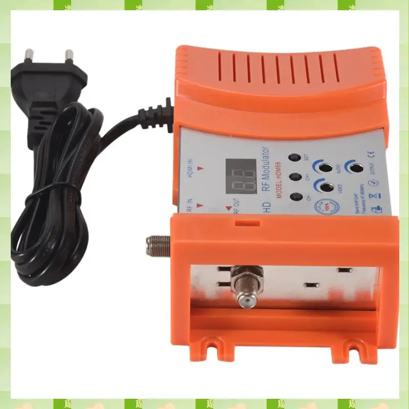 2025 New HDM68 Modulator Digital RF  Modulator AV To RF Converter VHF UHF PAL/NTSC Standard Portable Modulator EU Plug,New H