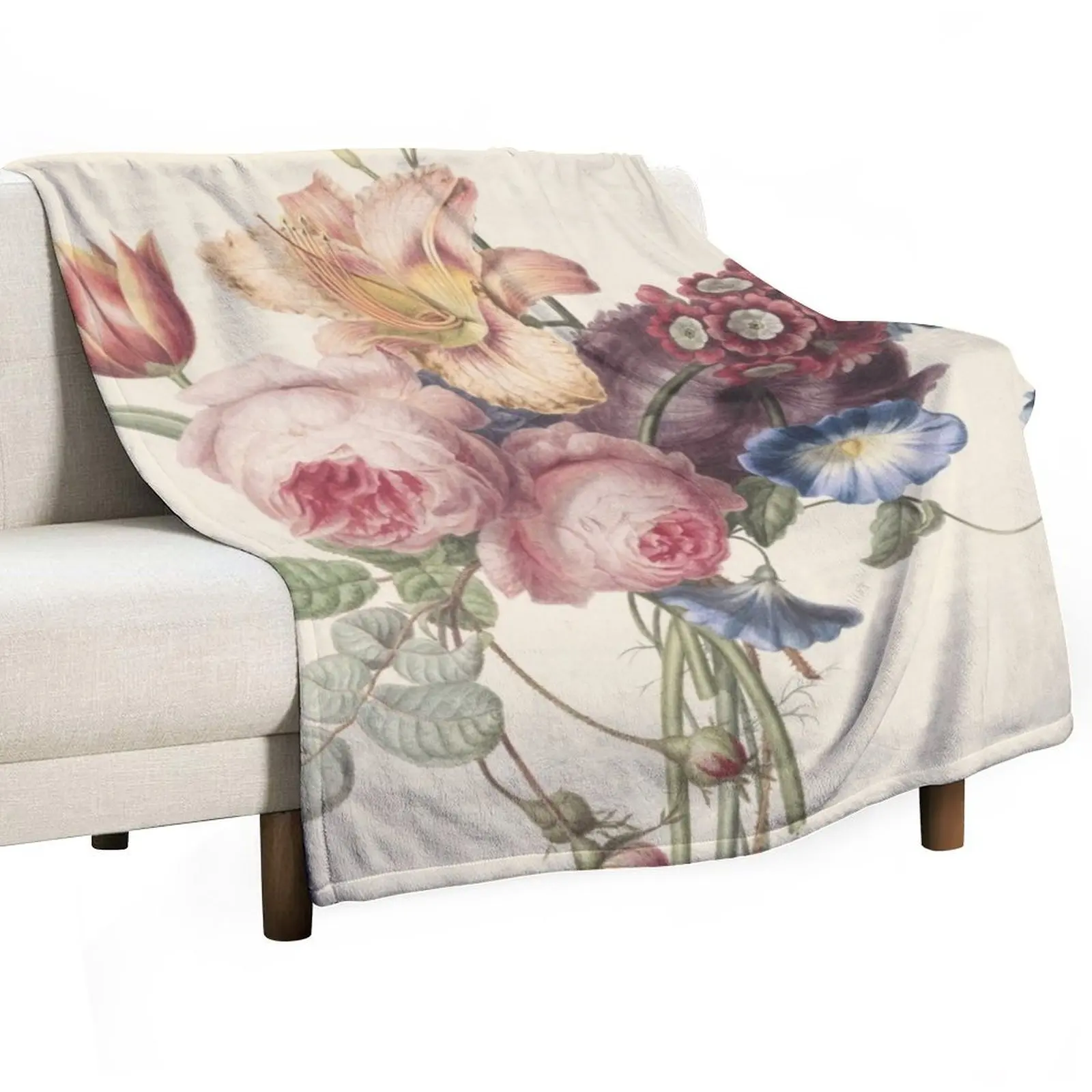 Henriette Geertruida Knip - A Bouquet, 1820 Throw Blanket Blankets For Sofas Baby Extra Large Throw halloween Blankets