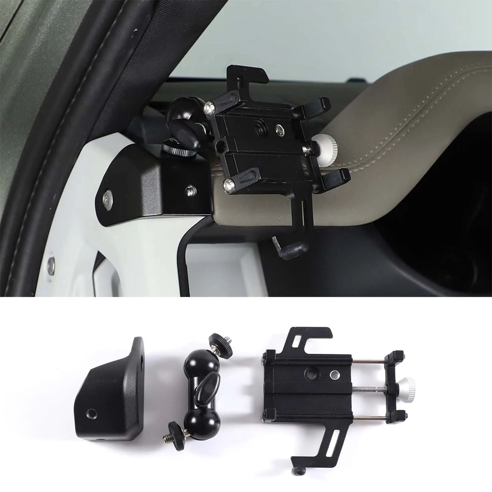 

Alumium Alloy Mobile Phone Holder Trim For Land Rover Defender 110 2020-2025 Car Air Vent Mobile Phone Holder Accessories
