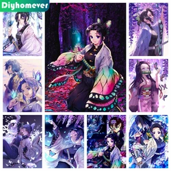 Demon Slayer 5D DIY Diamond Painting Mural Anime Character Embroidery Mosaic Picture Cuadros Cross Stitch Kits Room Decor Gift