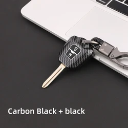 ABS Carbon Car Key Case Cover For Isuzu D Max Mu-x V-Cross Truck 2 Button Car Accessories Key Cover Holder Shell