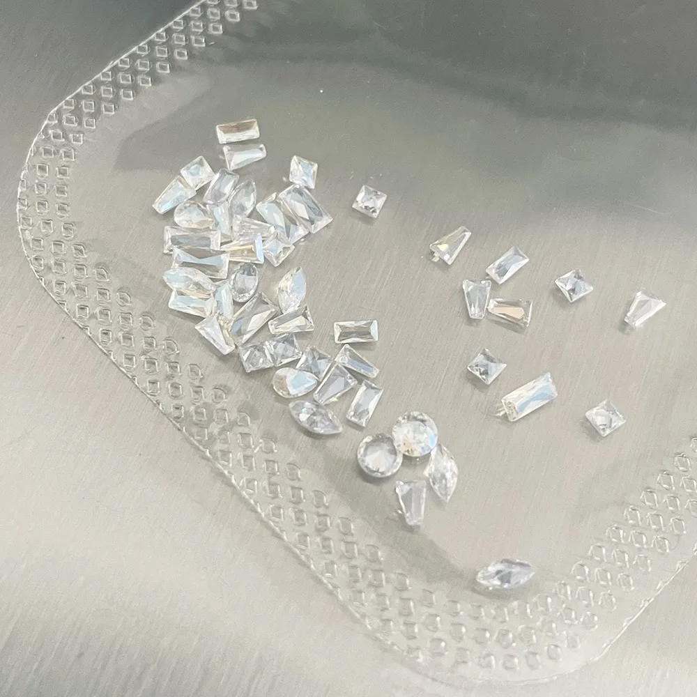 5A 미니 지르콘 크리스탈 다이아몬드 반짝이는 투명한 포인티드 컷릿 라인스톤 혼합 모양 매력적인 작은 DIY 네일 장식용 보석 404