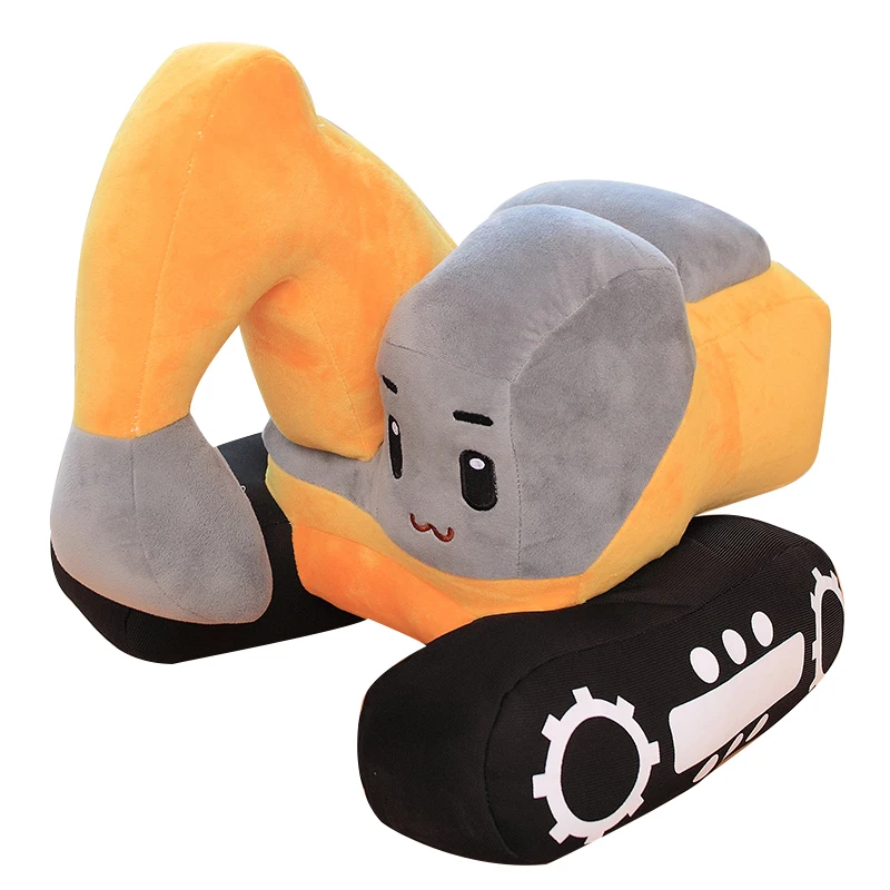 

New 26/38cm Creative Excavator Plush Toys Stuffed Soft Machine Plush Pillow Kawaii Home Decorative Boys Kids Birthday Gifts