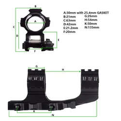 Abrazadera QD Picatinny 20mm para AR15/AK47/M4 – Liberación rápida