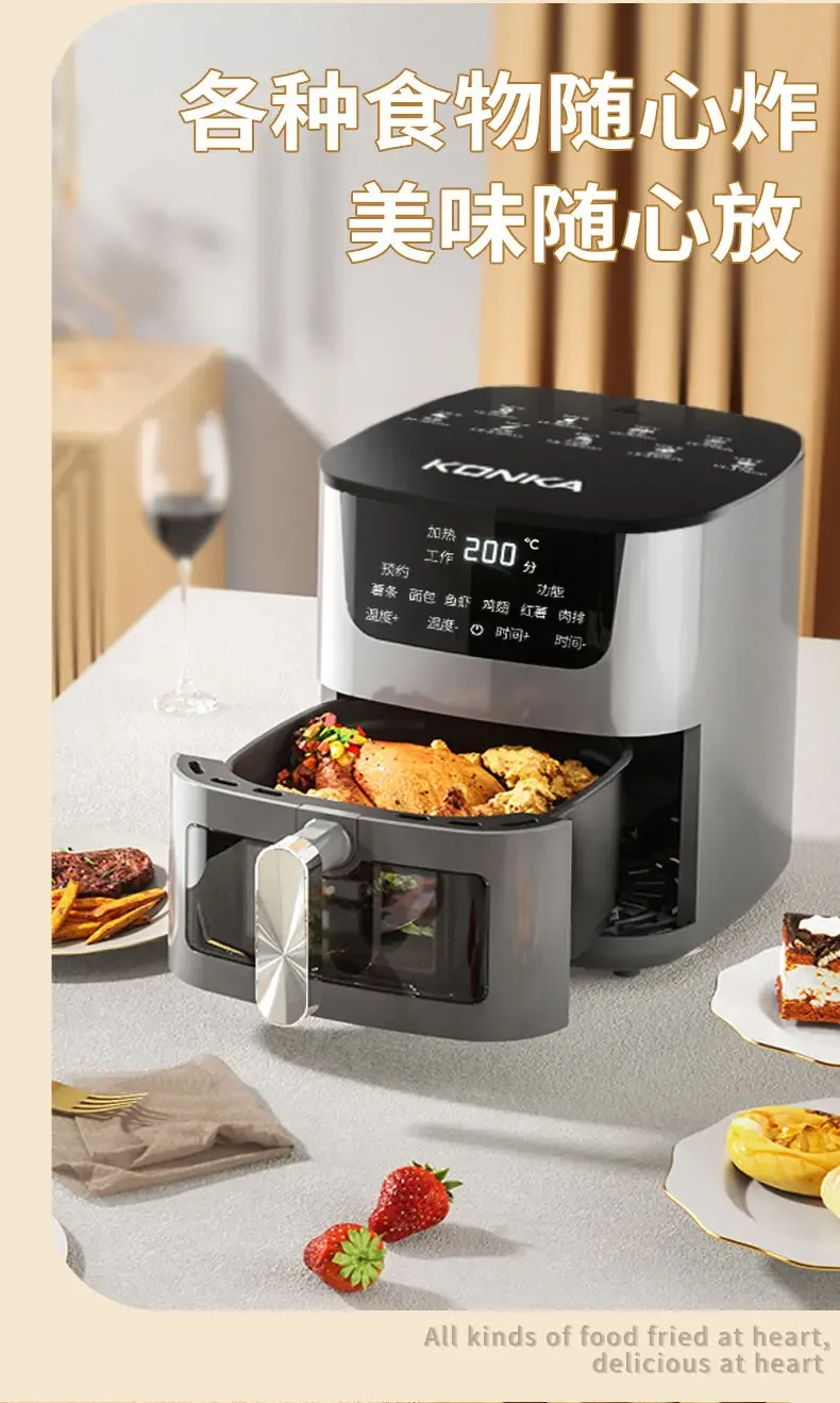 visual air fryer fully automatic oven electric fryer household multi-function smart fritadeira eletrica air