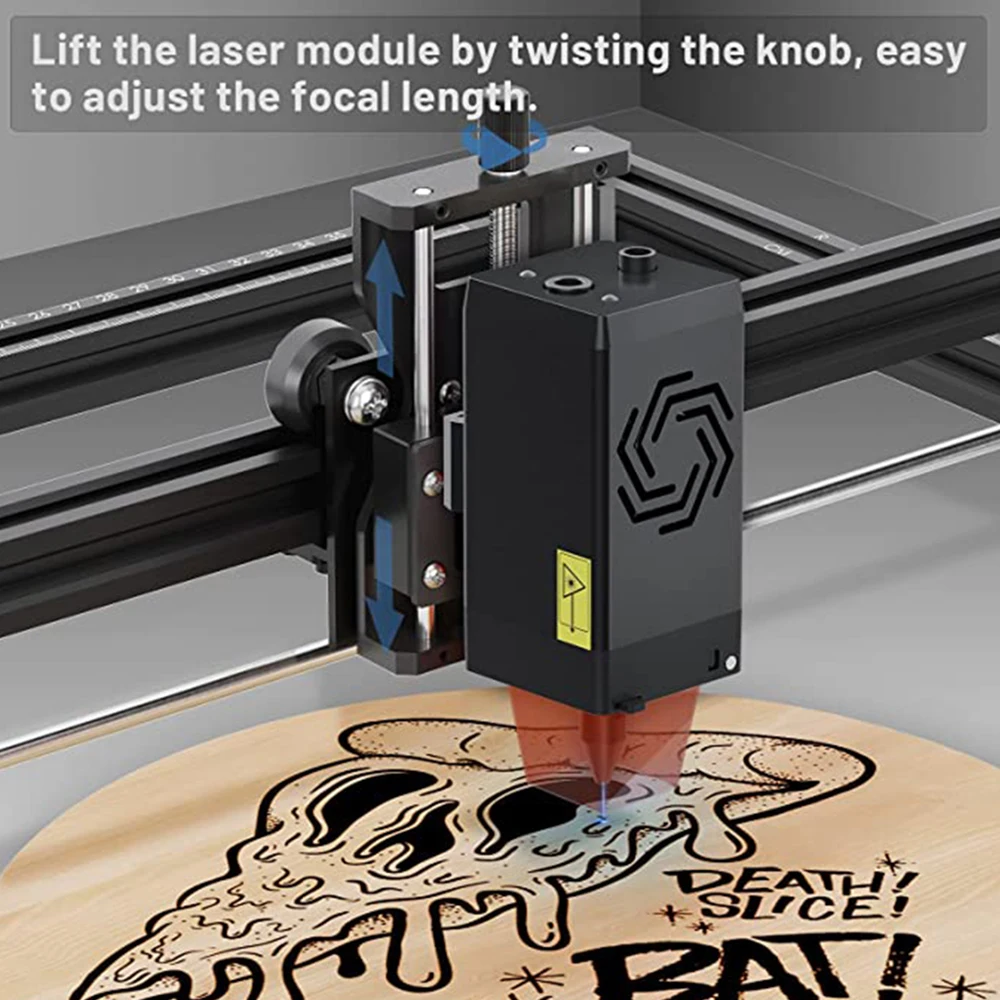 Free Z axis Lifting Device with Ortur Laser Master 2 PRO S2 Equipped Air Nozzle for Wood, Acrylic, Metal Art Crafting Making