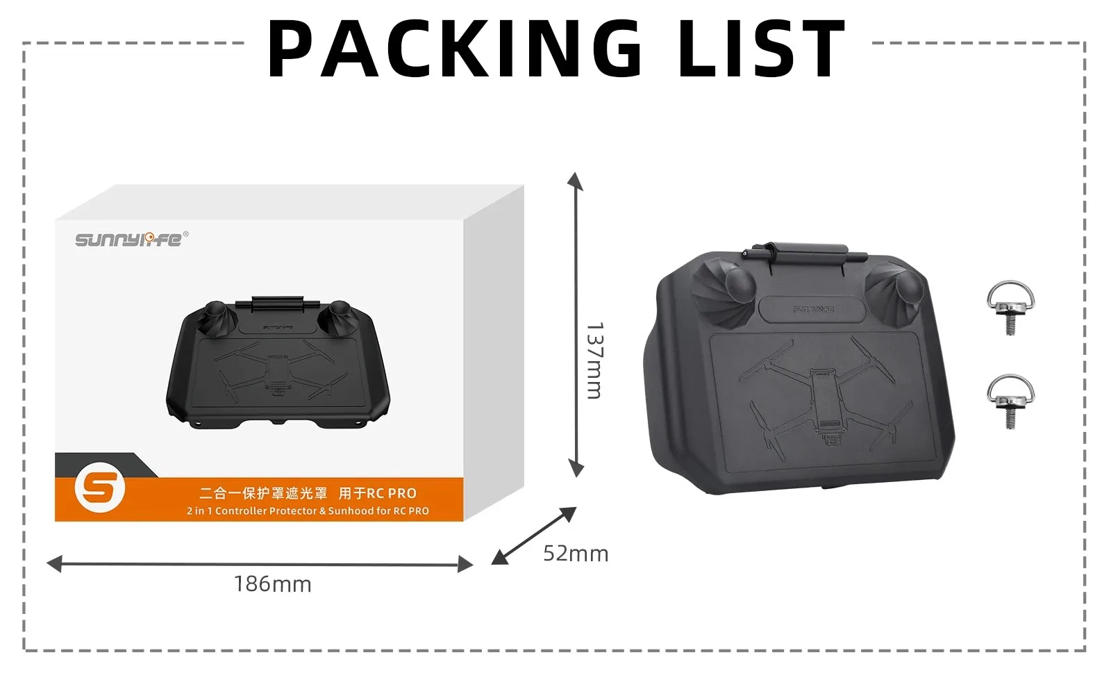 or DJI RC PRO Smart Controller Screen Protector Sunhood Anti Scratch for Mavic 3 Drone Thum Rocker Sticks Protective Cover