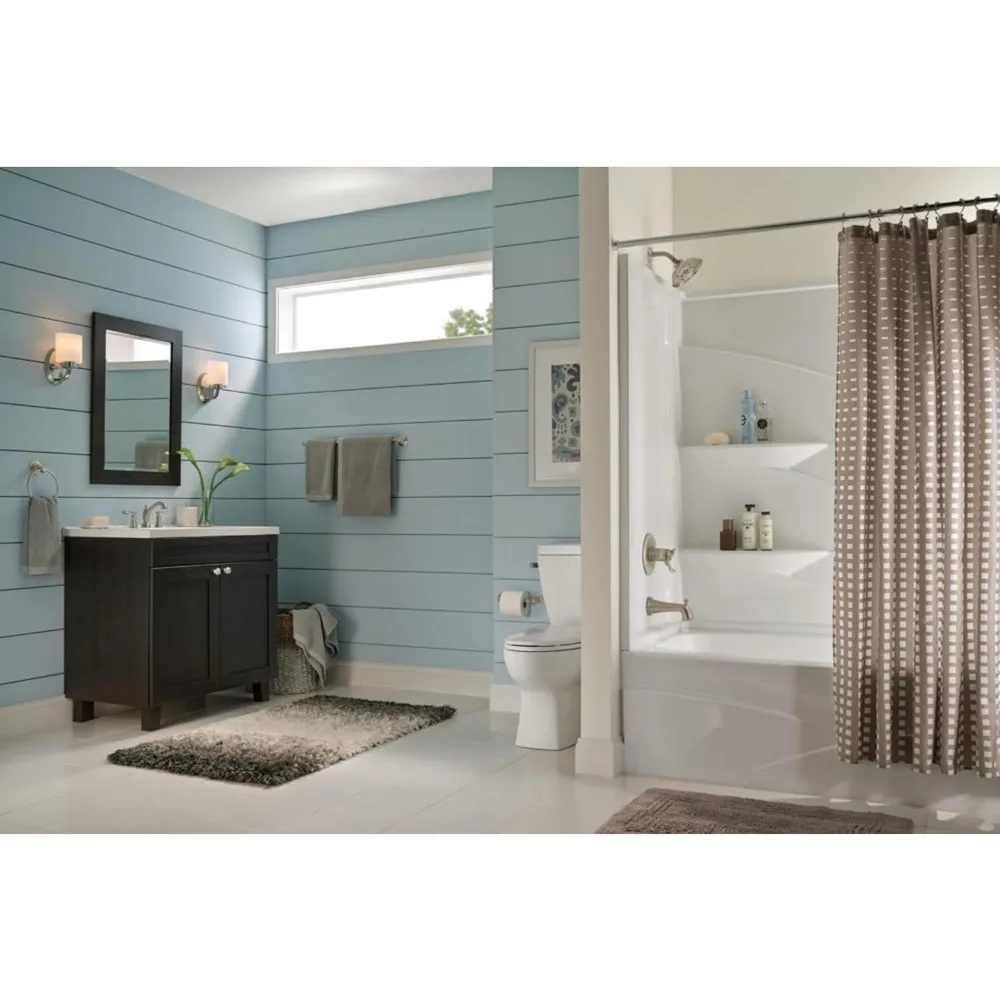 Delta Linden (1 confezione) Portasciugamani Brilliance Portasciugamani in acciaio inossidabile per porta asciugamani rotondo da parete per bagno per pipistrello