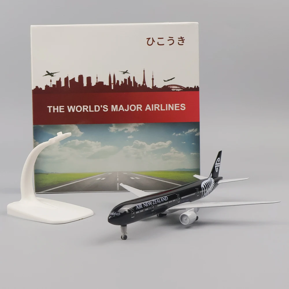 Metal Aircraft Model 20cm1:400 New Zealand Boeing777 Metal Replica With Landing Gear Alloy Material Aviation Simulation Boy Gift