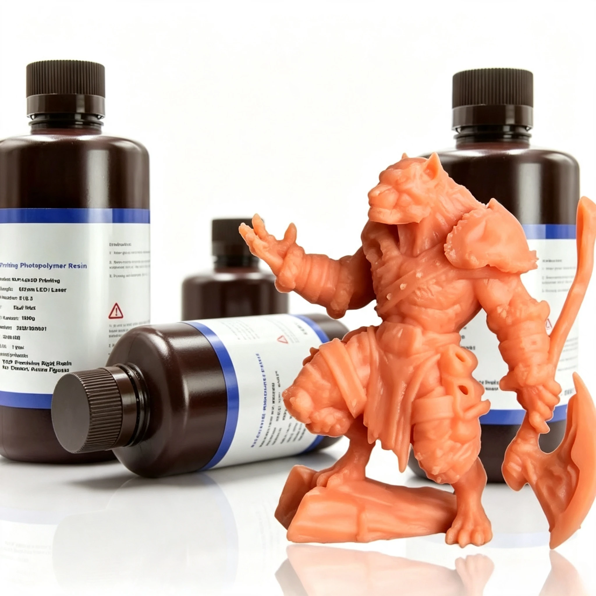 1KG 405nm High‑impact ABS‑Like Resin, 3D Printing Material for LCD SLA DLP Photocuring Machine