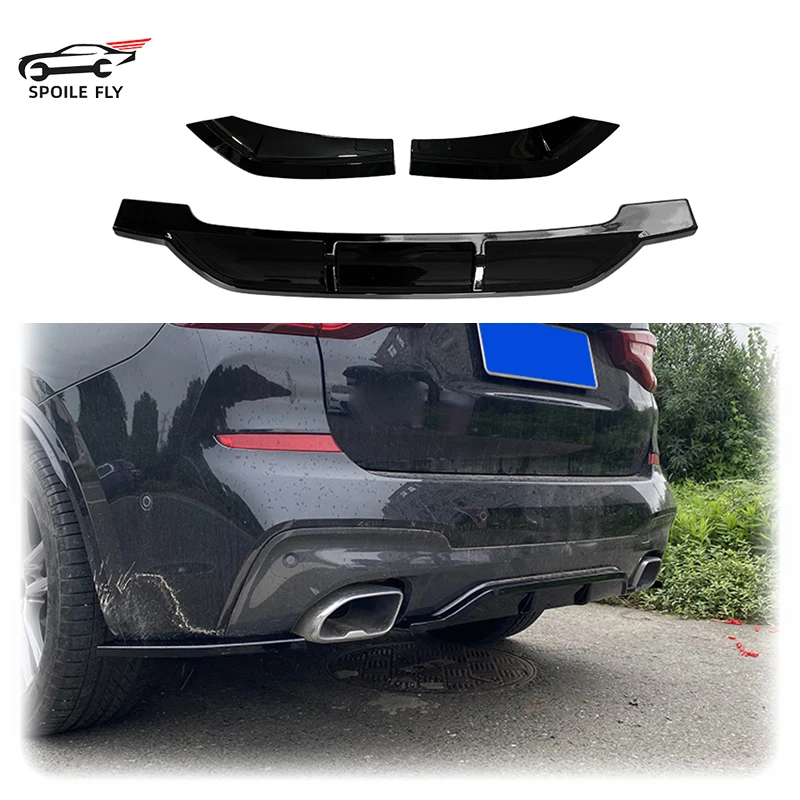 

High Quality ABS Rear Bumper Lip Spoiler Glossy Black Body Kit Car Accessories For BMW X3 G01 M40i 2018 2019 2020 2021