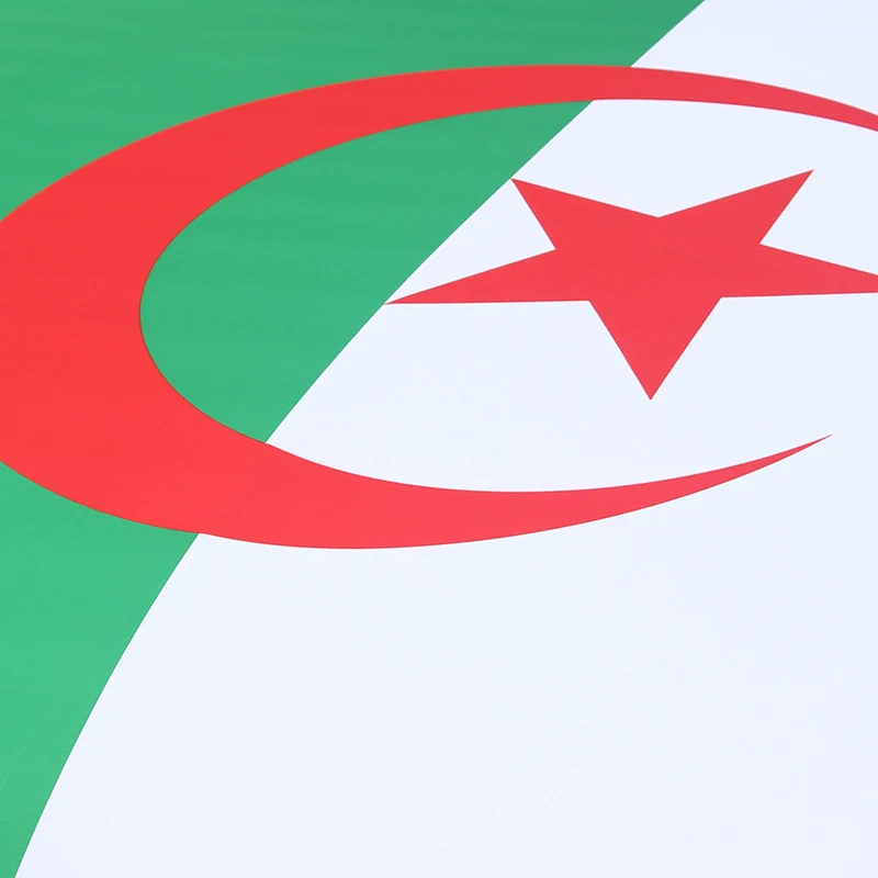130x160cm Algeria Flag Car Hood Cover, Elastic Windproof Patriotic Bonnet Banner